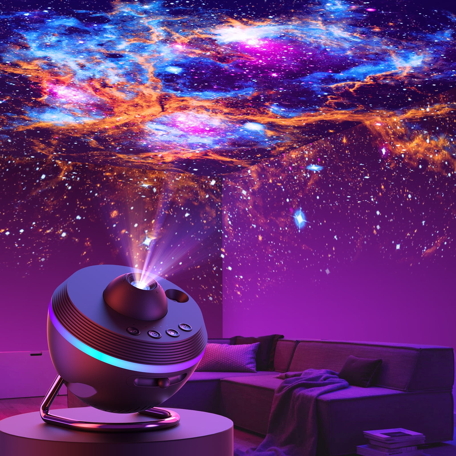 Projetor de Galáxia com Luz Noturna e Bluetooth - detalhe