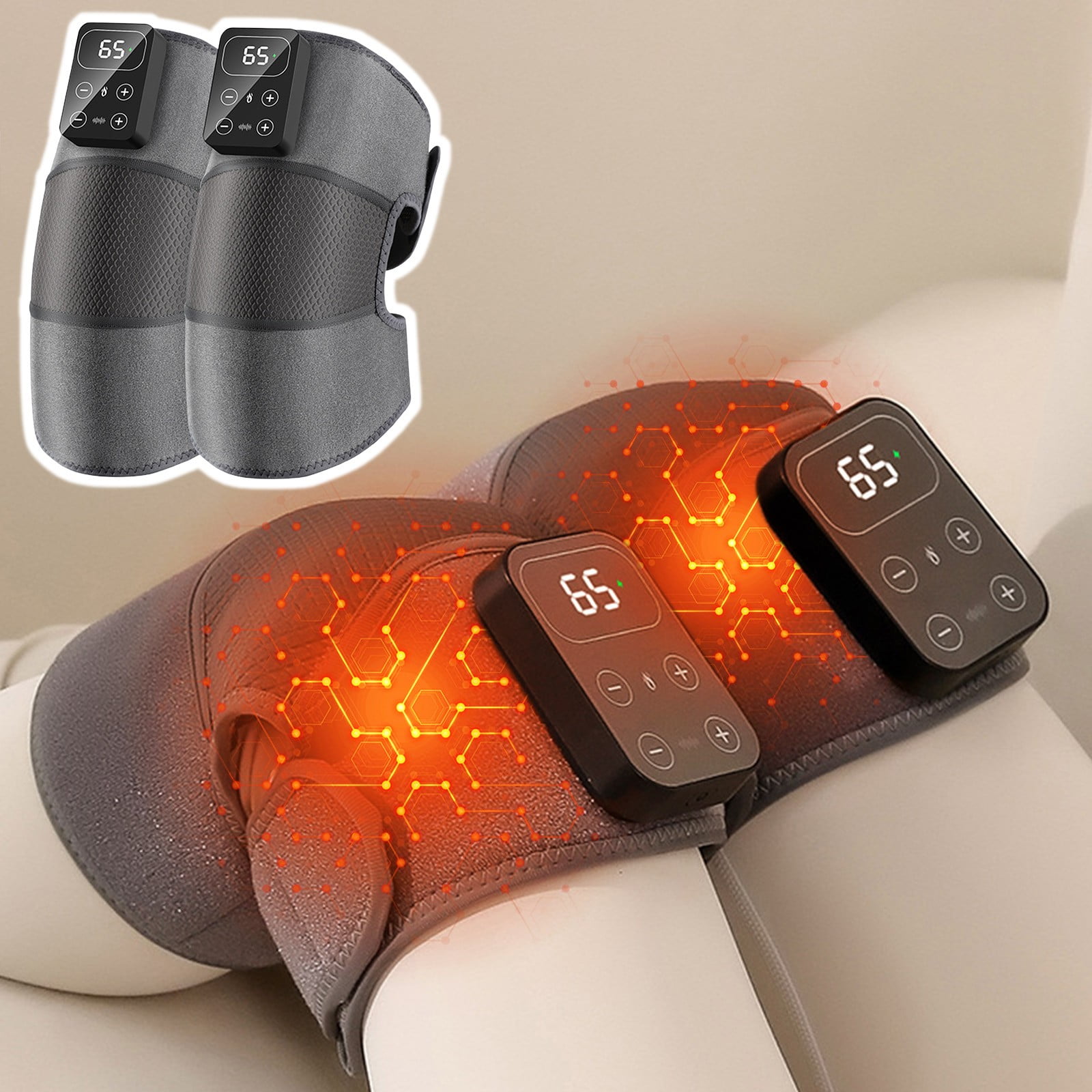 Aparelho de Massagem Térmica para Joelhos Sem Fio - uso