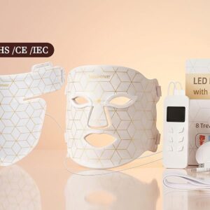 Máscara Facial de Terapia com LED para Pele Radiante