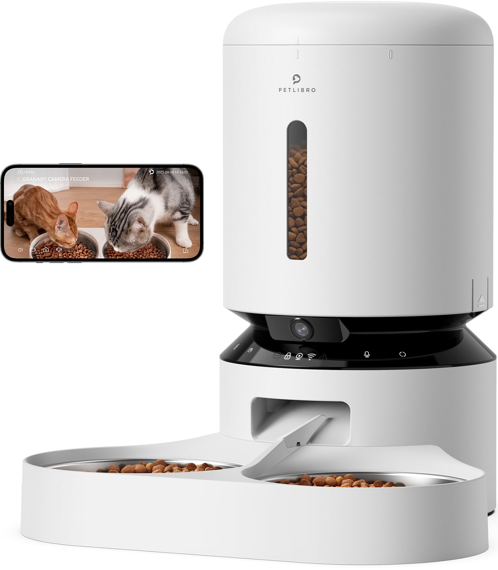 Alimentador Automático de Pets com Câmera e App - detalhe