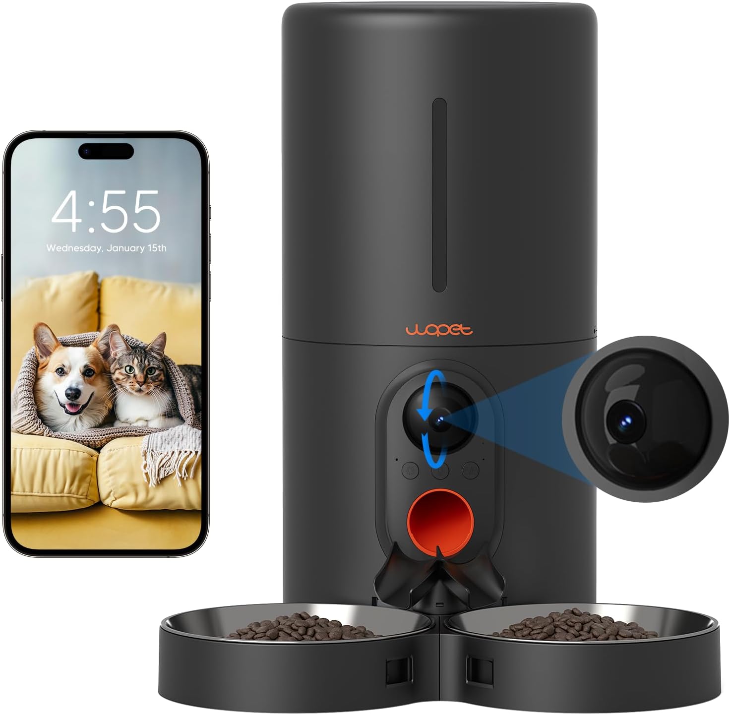Alimentador Automático de Pets com Câmera e App - uso